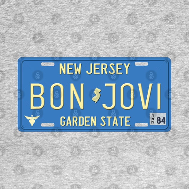 Bon Jovi License Plate by RetroZest